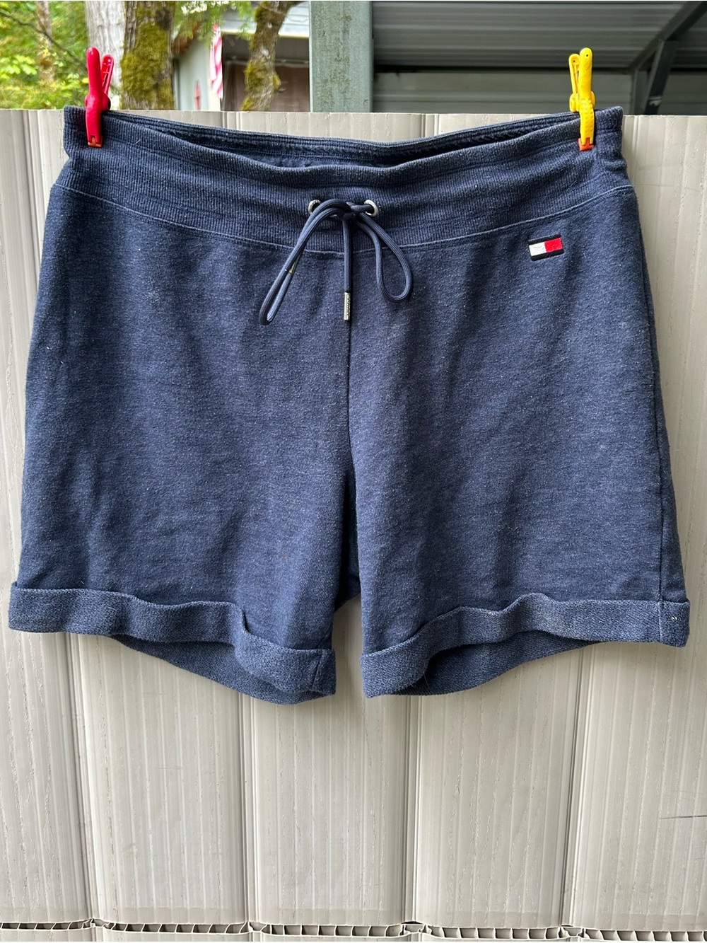 Tommy Hilfiger Navy Blue Drawstring Terry Athletic Shorts
